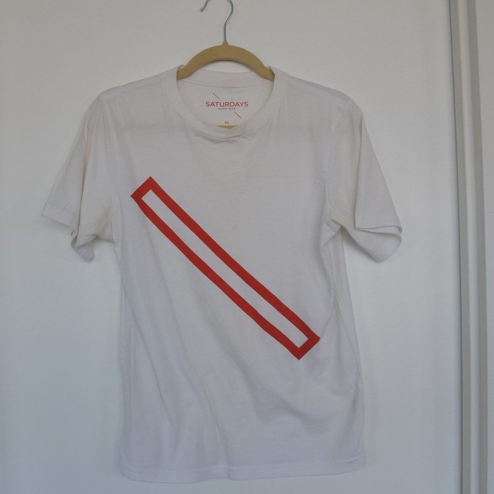 Saturdays NYC Red Slash Tee